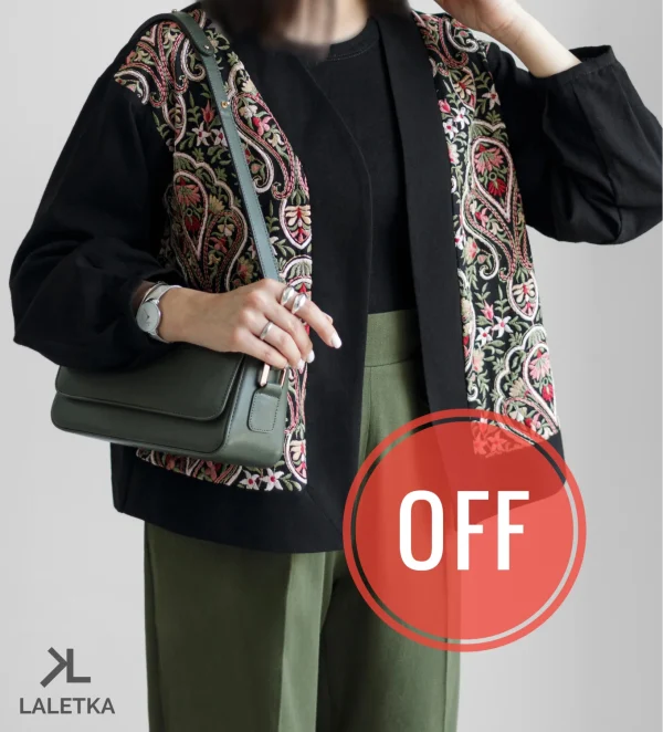 کت سوزندوزی مشکی